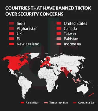 Proibição do TikTok em Alguns Países
